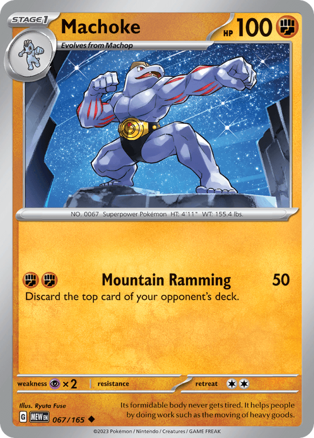 Carta Machoke 67/165 do set 151 — Pokémon TCG | Bynx