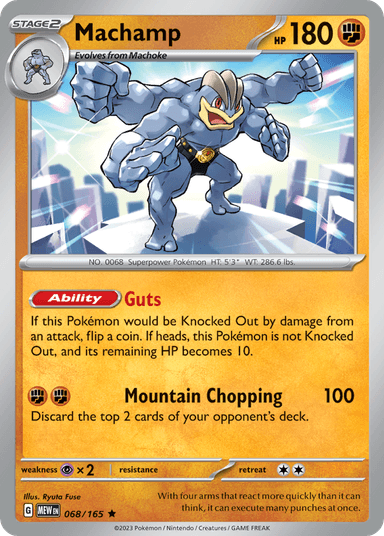 Carta Machamp 68/165 do set 151 — Pokémon TCG | Bynx