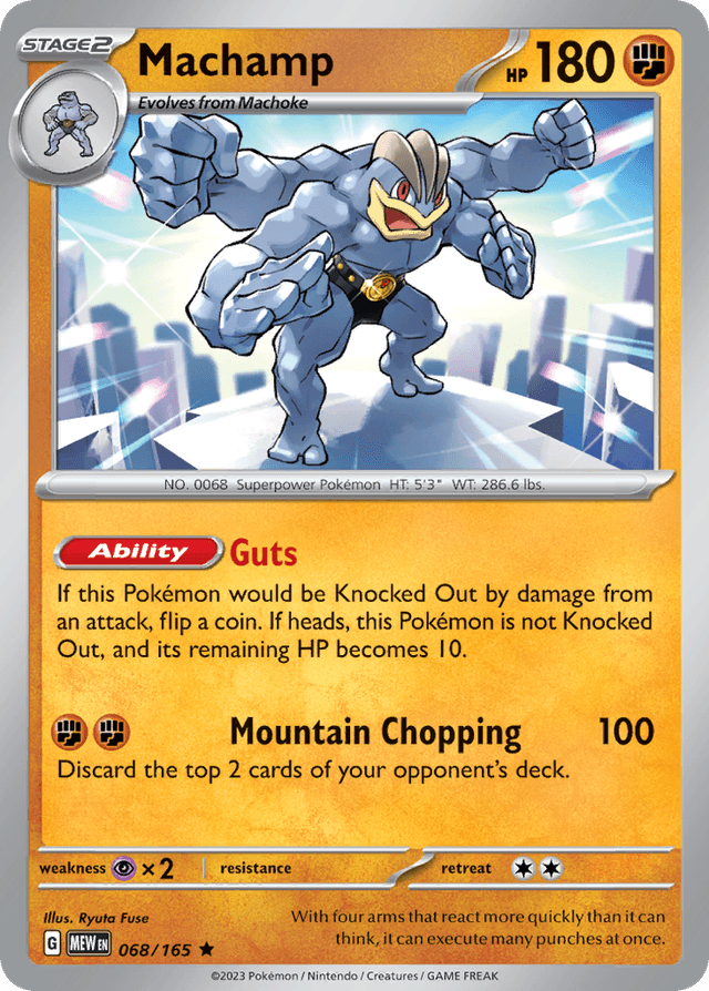 Carta Machamp 68/165 do set 151 — Pokémon TCG | Bynx