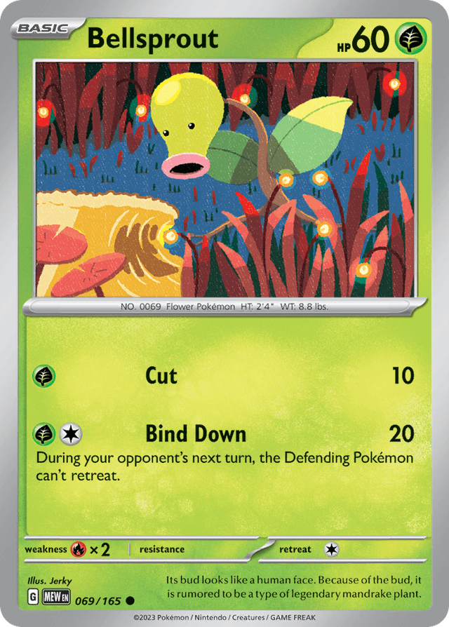 Carta Bellsprout 69/165 do set 151 — Pokémon TCG | Bynx