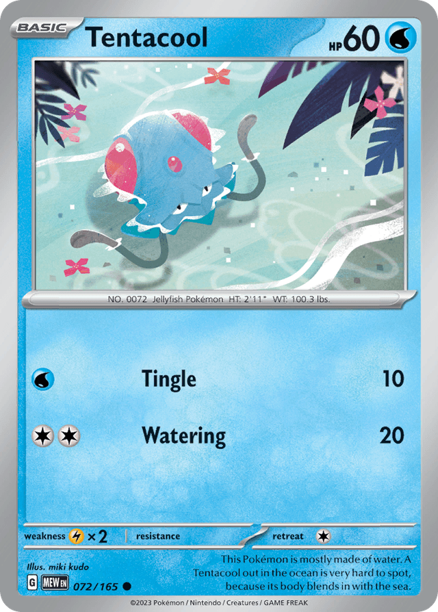Carta Tentacool 72/165 do set 151 — Pokémon TCG | Bynx