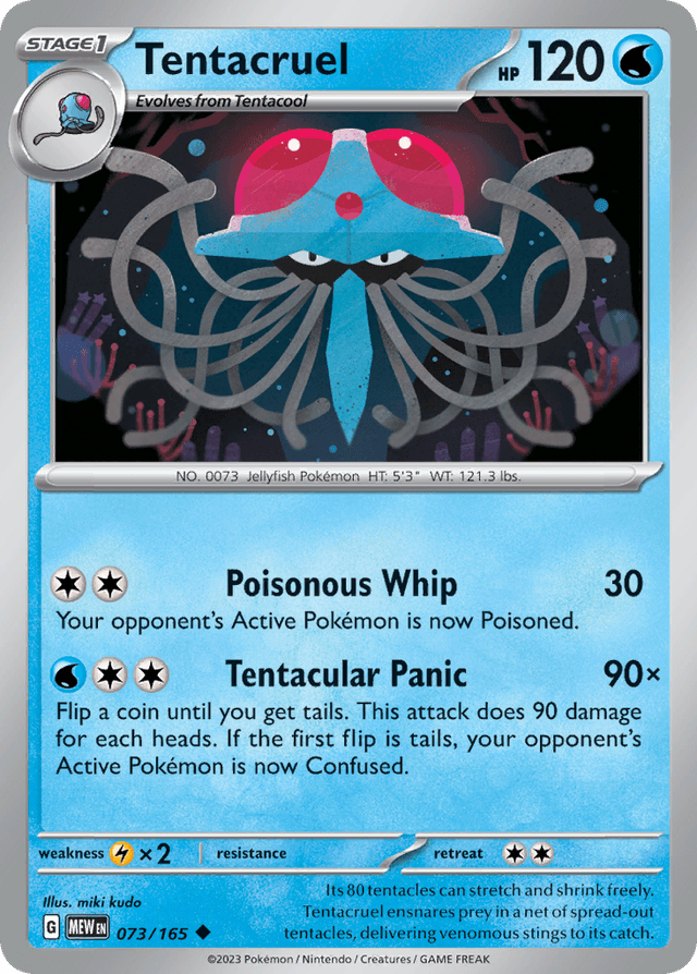 Carta Tentacruel 73/165 do set 151 — Pokémon TCG | Bynx