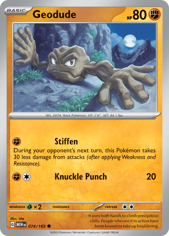 Carta Geodude 74/165 do set 151 — Pokémon TCG | Bynx
