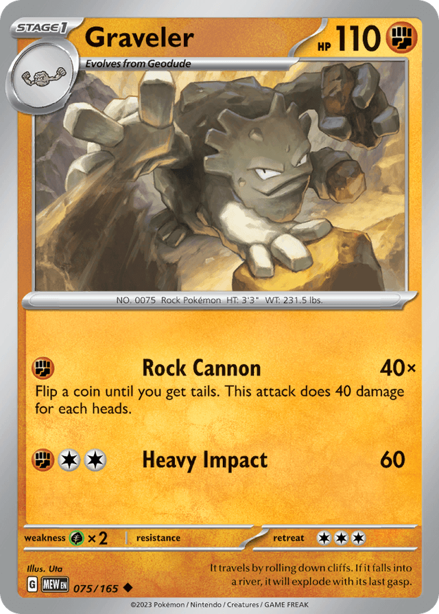 Carta Graveler 75/165 do set 151 — Pokémon TCG | Bynx