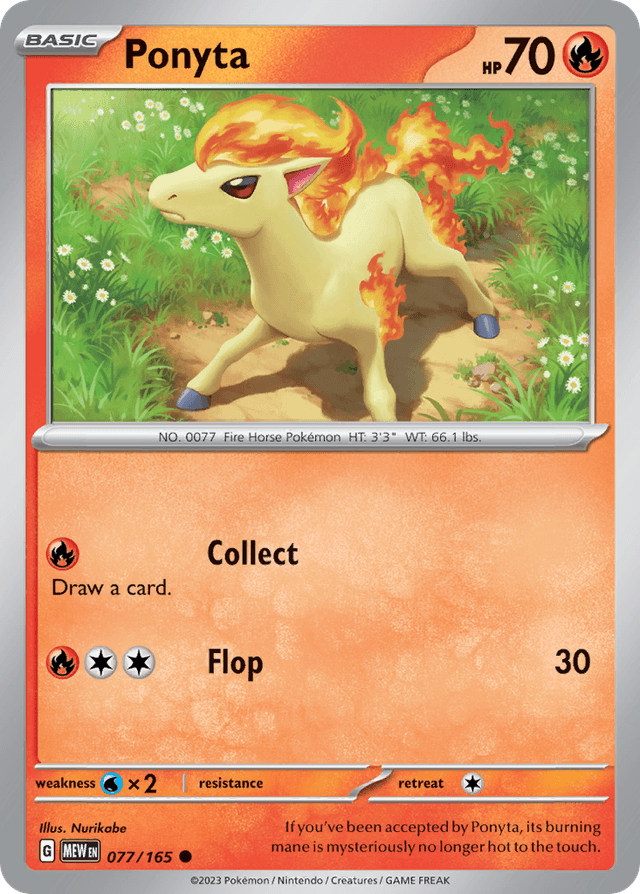 Carta Ponyta 77/165 do set 151 — Pokémon TCG | Bynx