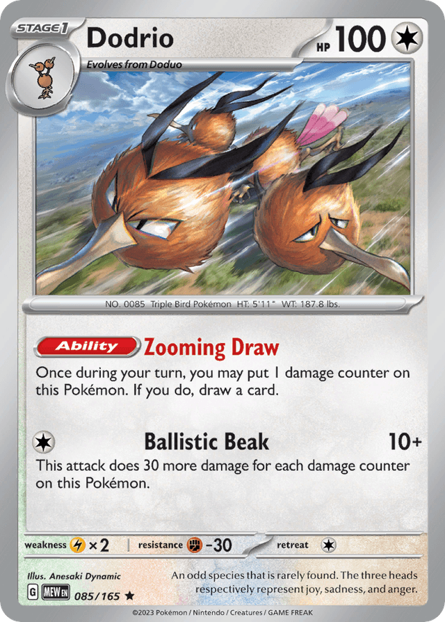 Carta Dodrio 85/165 do set 151 — Pokémon TCG | Bynx