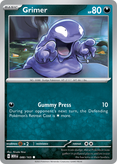 Carta Grimer 88/165 do set 151 — Pokémon TCG | Bynx