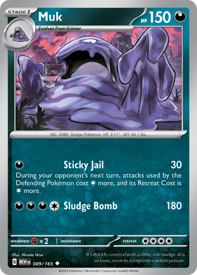 Carta Muk 89/165 do set 151 — Pokémon TCG | Bynx
