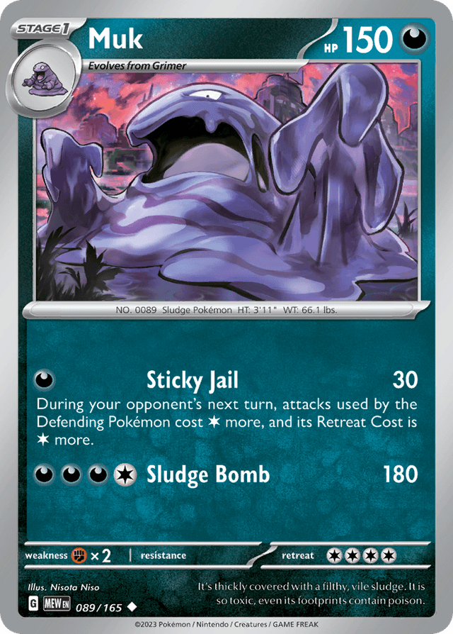 Carta Muk 89/165 do set 151 — Pokémon TCG | Bynx