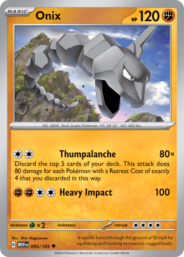 Carta Onix 95/165 do set 151 — Pokémon TCG | Bynx
