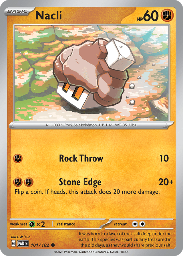 Carta Nacli 101/182 do set Paradox Rift — Pokémon TCG | Bynx