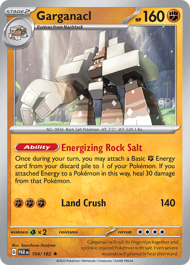 Carta Garganacl 104/182 do set Paradox Rift — Pokémon TCG | Bynx