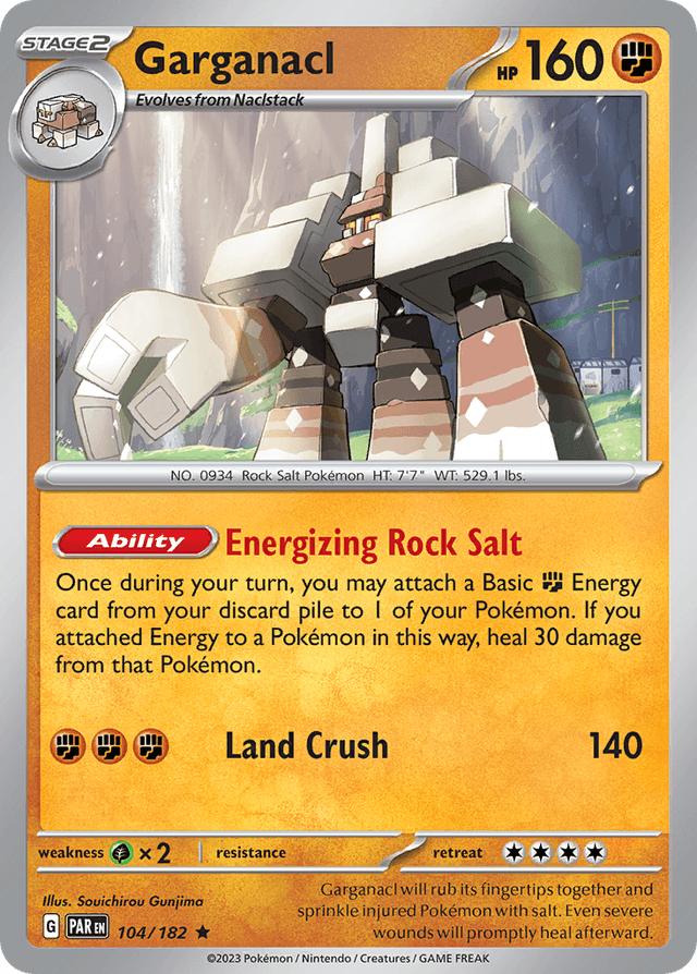 Carta Garganacl 104/182 do set Paradox Rift — Pokémon TCG | Bynx