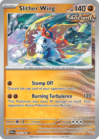 Carta Slither Wing 107/182 do set Paradox Rift — Pokémon TCG | Bynx