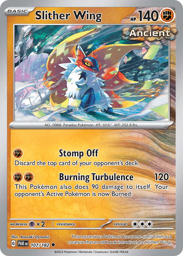 Carta Slither Wing 107/182 do set Paradox Rift — Pokémon TCG | Bynx