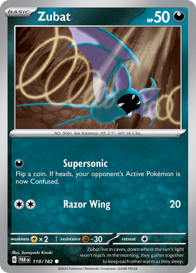 Carta Zubat 110/182 do set Paradox Rift — Pokémon TCG | Bynx