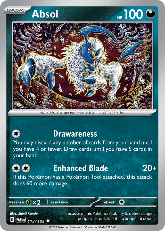 Carta Absol 113/182 do set Paradox Rift — Pokémon TCG | Bynx