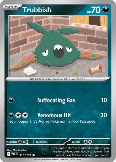 Carta Trubbish 116/182 do set Paradox Rift — Pokémon TCG | Bynx