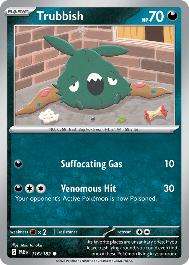 Carta Trubbish 116/182 do set Paradox Rift — Pokémon TCG | Bynx
