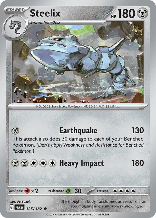 Carta Steelix 125/182 do set Paradox Rift — Pokémon TCG | Bynx