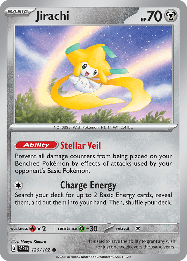 Carta Jirachi 126/182 do set Paradox Rift — Pokémon TCG | Bynx