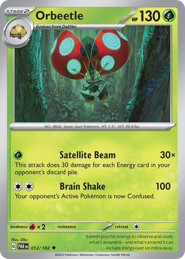 Carta Orbeetle 12/182 do set Paradox Rift — Pokémon TCG | Bynx