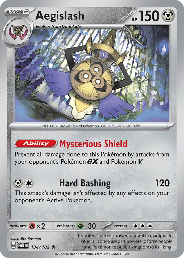 Carta Aegislash 134/182 do set Paradox Rift — Pokémon TCG | Bynx