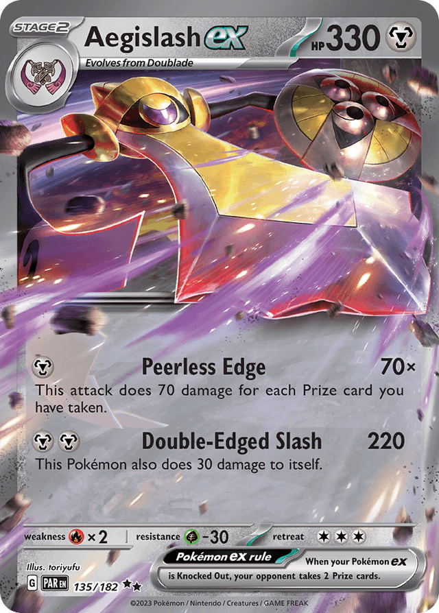 Carta Aegislash ex 135/182 do set Paradox Rift — Pokémon TCG | Bynx