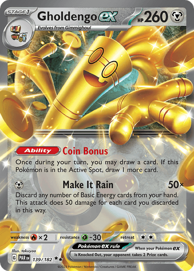 Carta Gholdengo ex 139/182 do set Paradox Rift — Pokémon TCG | Bynx
