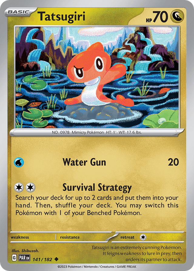 Carta Tatsugiri 141/182 do set Paradox Rift — Pokémon TCG | Bynx