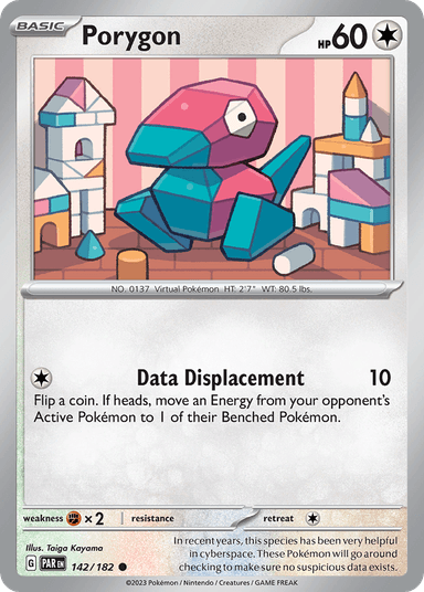 Carta Porygon 142/182 do set Paradox Rift — Pokémon TCG | Bynx