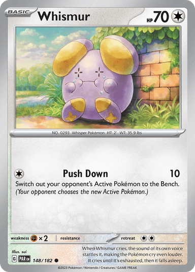 Carta Whismur 148/182 do set Paradox Rift — Pokémon TCG | Bynx