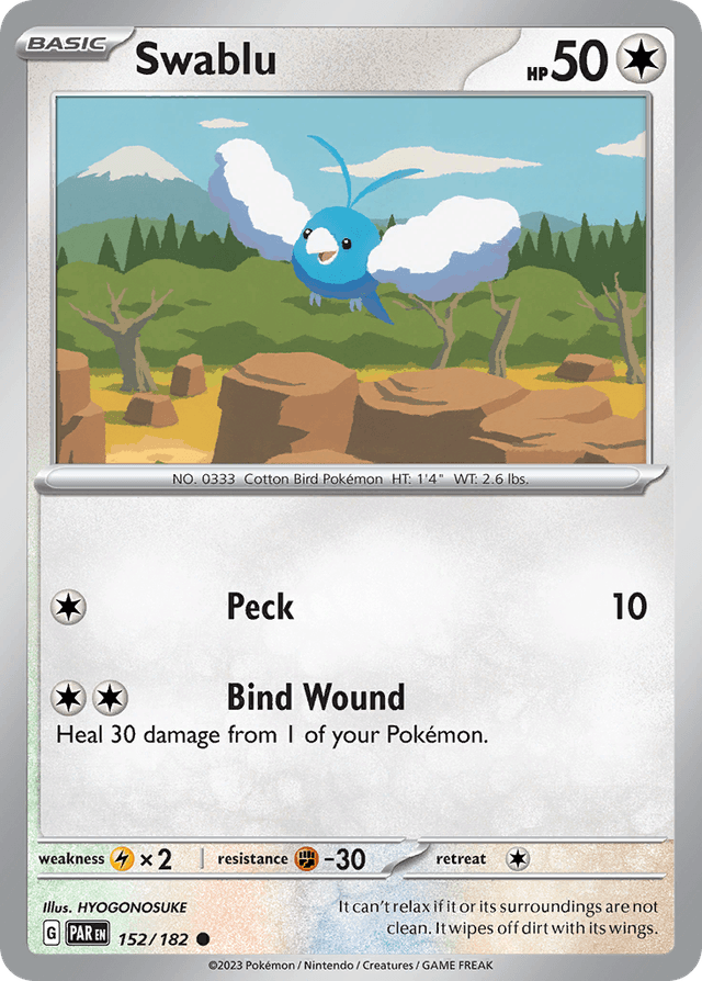 Carta Swablu 152/182 do set Paradox Rift — Pokémon TCG | Bynx