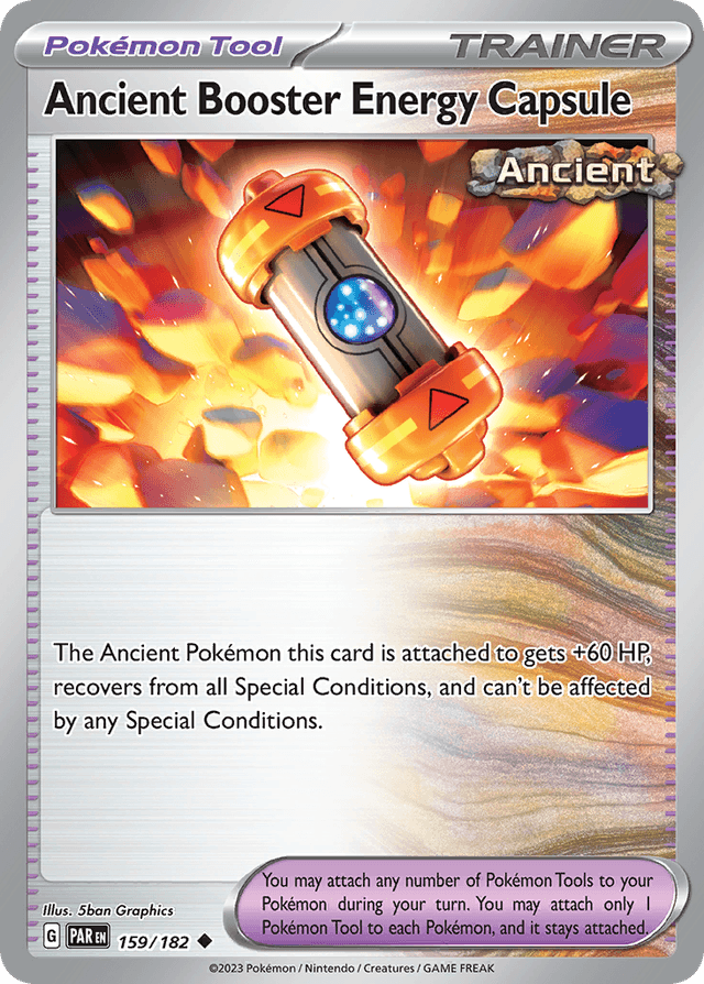 Carta Ancient Booster Energy Capsule 159/182 do set Paradox Rift — Pokémon TCG | Bynx