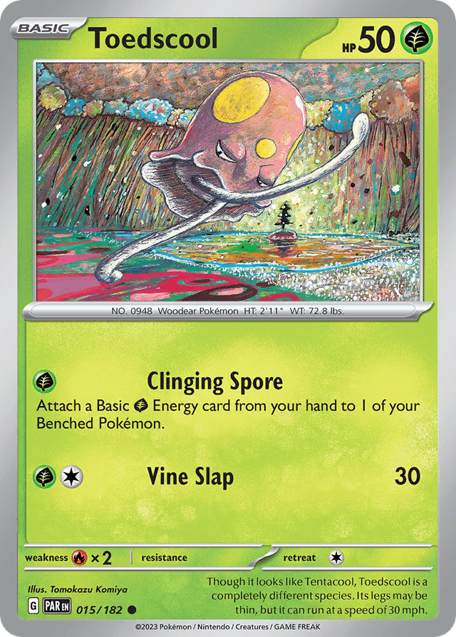 Carta Toedscool 15/182 do set Paradox Rift — Pokémon TCG | Bynx