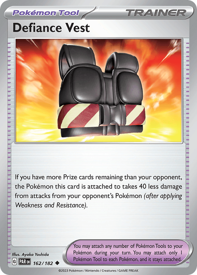Carta Defiance Vest 162/182 do set Paradox Rift — Pokémon TCG | Bynx