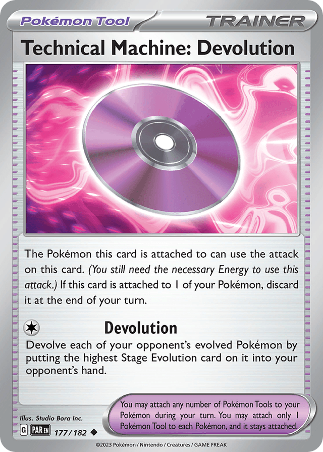 Carta Technical Machine: Devolution 177/182 do set Paradox Rift — Pokémon TCG | Bynx