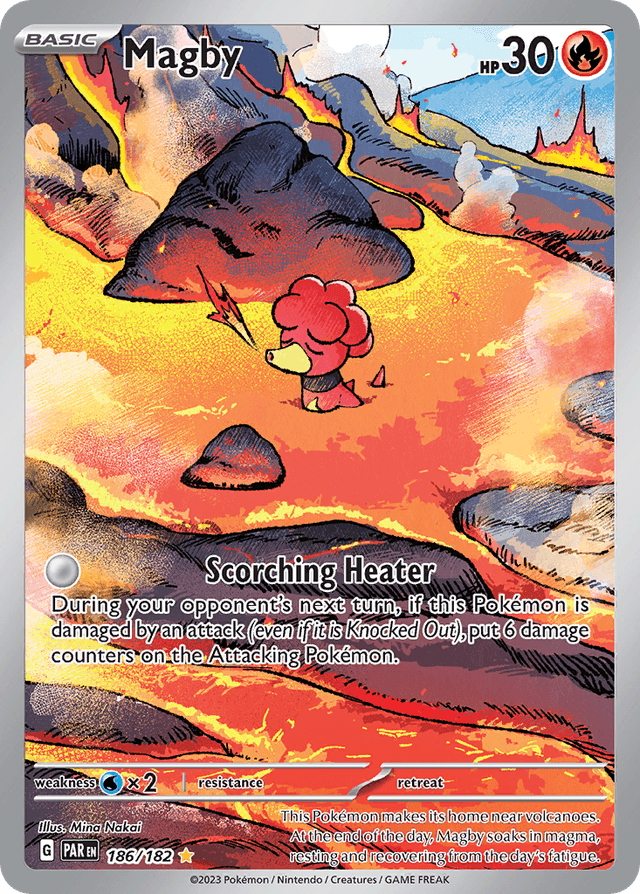 Carta Magby 186/182 do set Paradox Rift — Pokémon TCG | Bynx