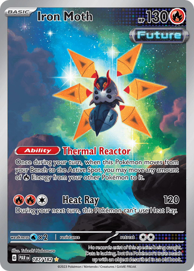 Carta Iron Moth 187/182 do set Paradox Rift — Pokémon TCG | Bynx