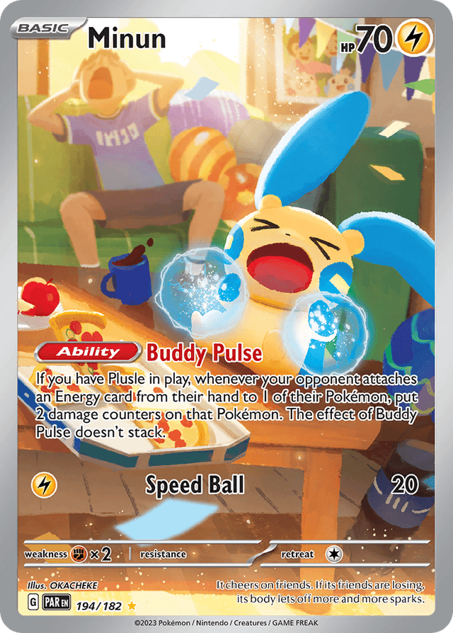 Carta Minun 194/182 do set Paradox Rift — Pokémon TCG | Bynx