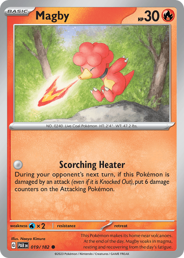 Carta Magby 19/182 do set Paradox Rift — Pokémon TCG | Bynx