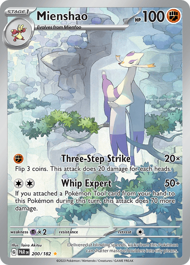 Carta Mienshao 200/182 do set Paradox Rift — Pokémon TCG | Bynx