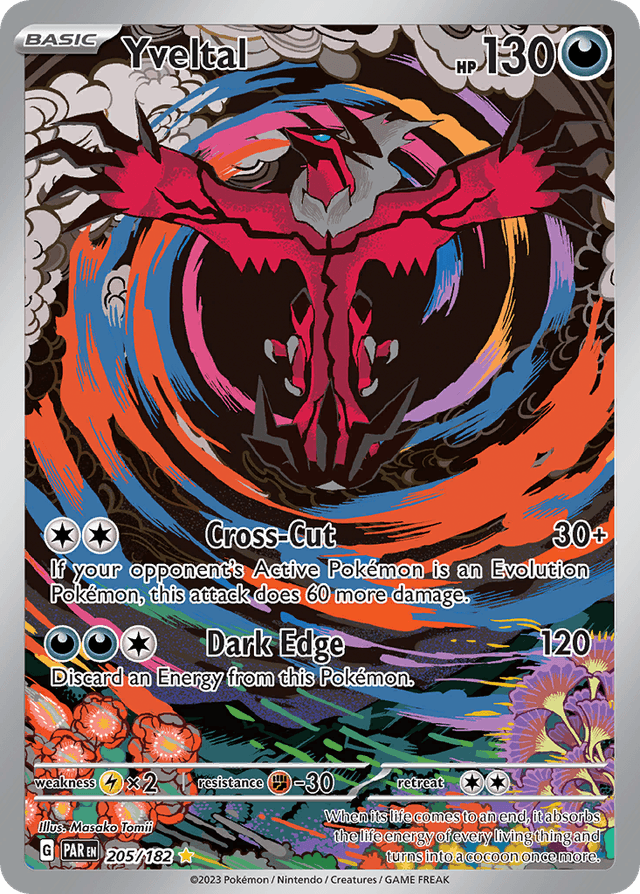 Carta Yveltal 205/182 do set Paradox Rift — Pokémon TCG | Bynx