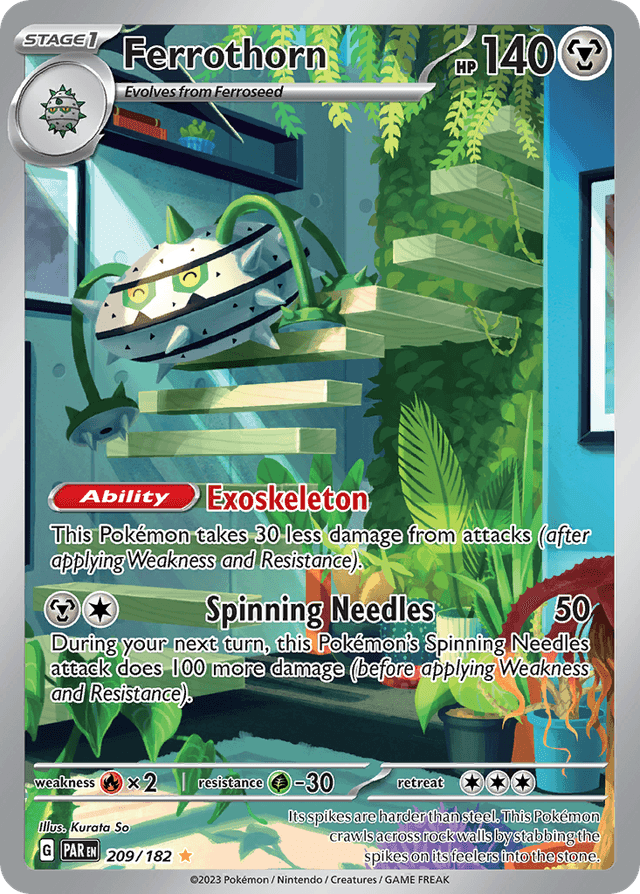 Carta Ferrothorn 209/182 do set Paradox Rift — Pokémon TCG | Bynx