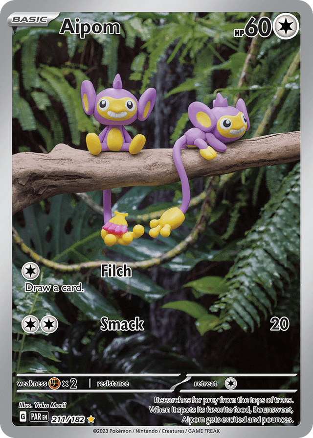 Carta Aipom 211/182 do set Paradox Rift — Pokémon TCG | Bynx