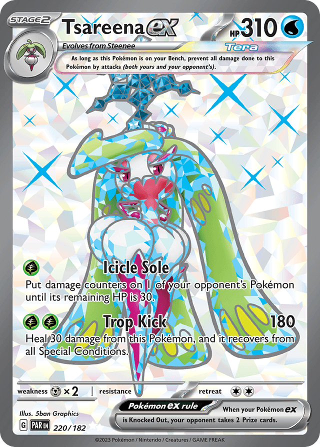 Carta Tsareena ex 220/182 do set Paradox Rift — Pokémon TCG | Bynx