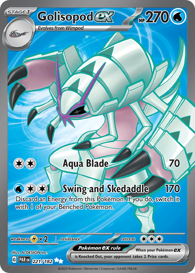Carta Golisopod ex 221/182 do set Paradox Rift — Pokémon TCG | Bynx