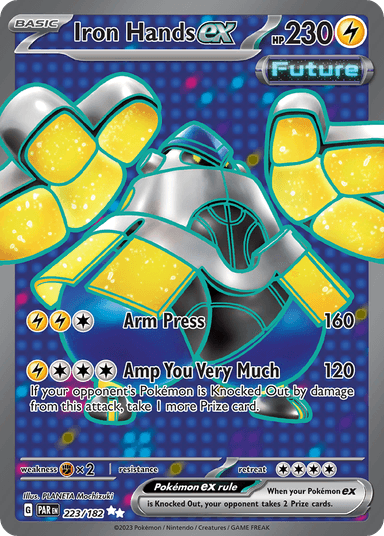 Carta Iron Hands ex 223/182 do set Paradox Rift — Pokémon TCG | Bynx