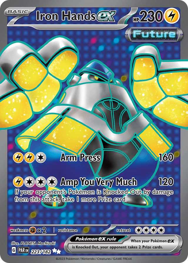 Carta Iron Hands ex 223/182 do set Paradox Rift — Pokémon TCG | Bynx