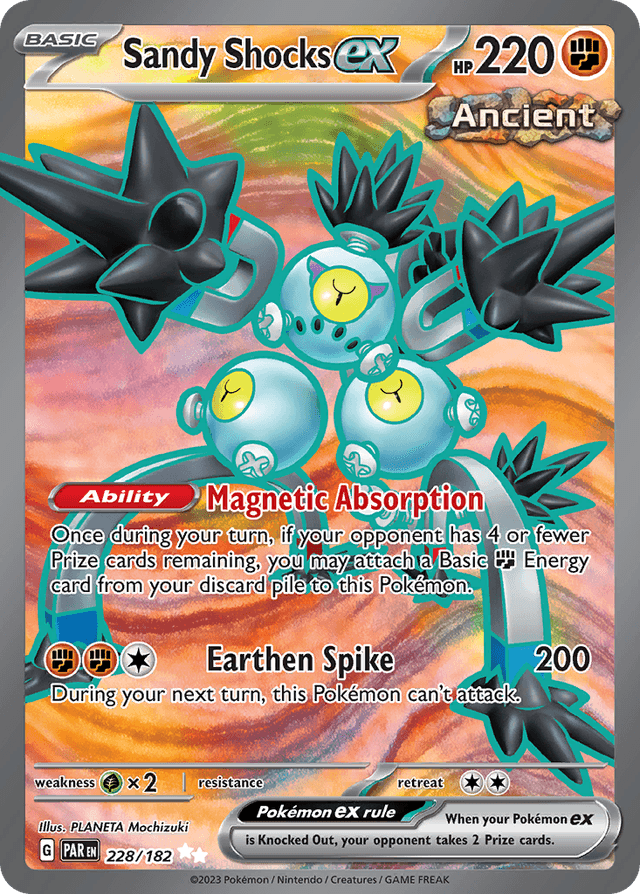 Carta Sandy Shocks ex 228/182 do set Paradox Rift — Pokémon TCG | Bynx